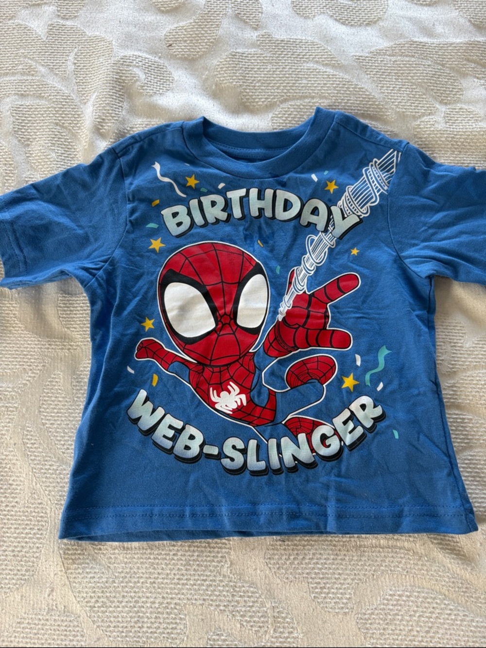 Blue Spider-Man Birthday 'Web-Slinger' Tee